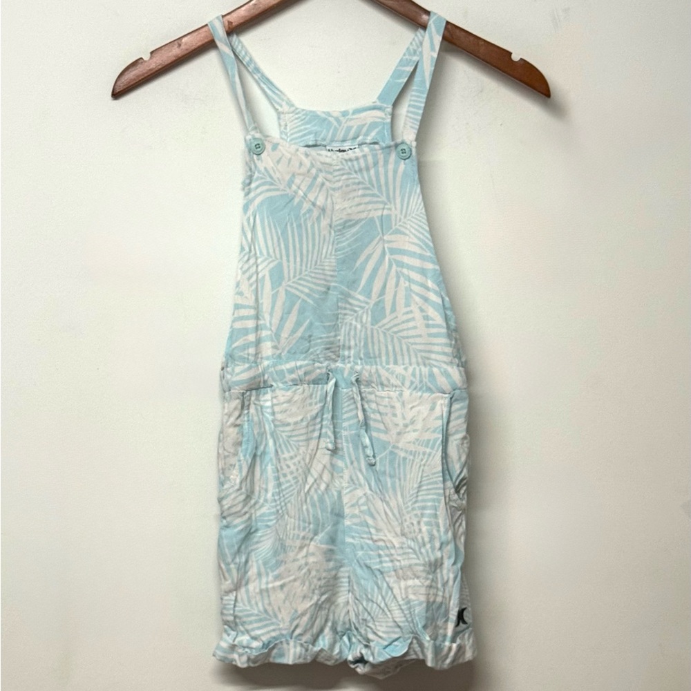 Hurley Girl’s Romper Light Blue Palm Leaf Print